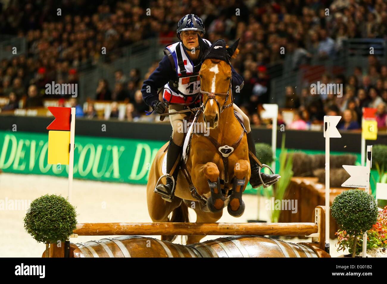 Karim Florent Laghouag sur Pegase du Tuc - 07.02.2015 - Jumping International de Bordeaux.Photo : Marie Campion/Icona Sport Foto Stock