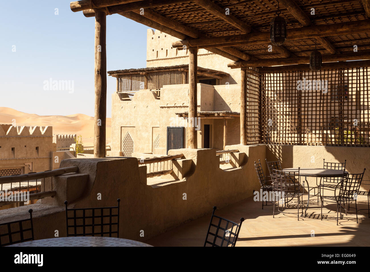 Qasr al Sarab Desert Resort by Anantara nel deserto di Abu Dhabi, Emirati Arabi Uniti Foto Stock