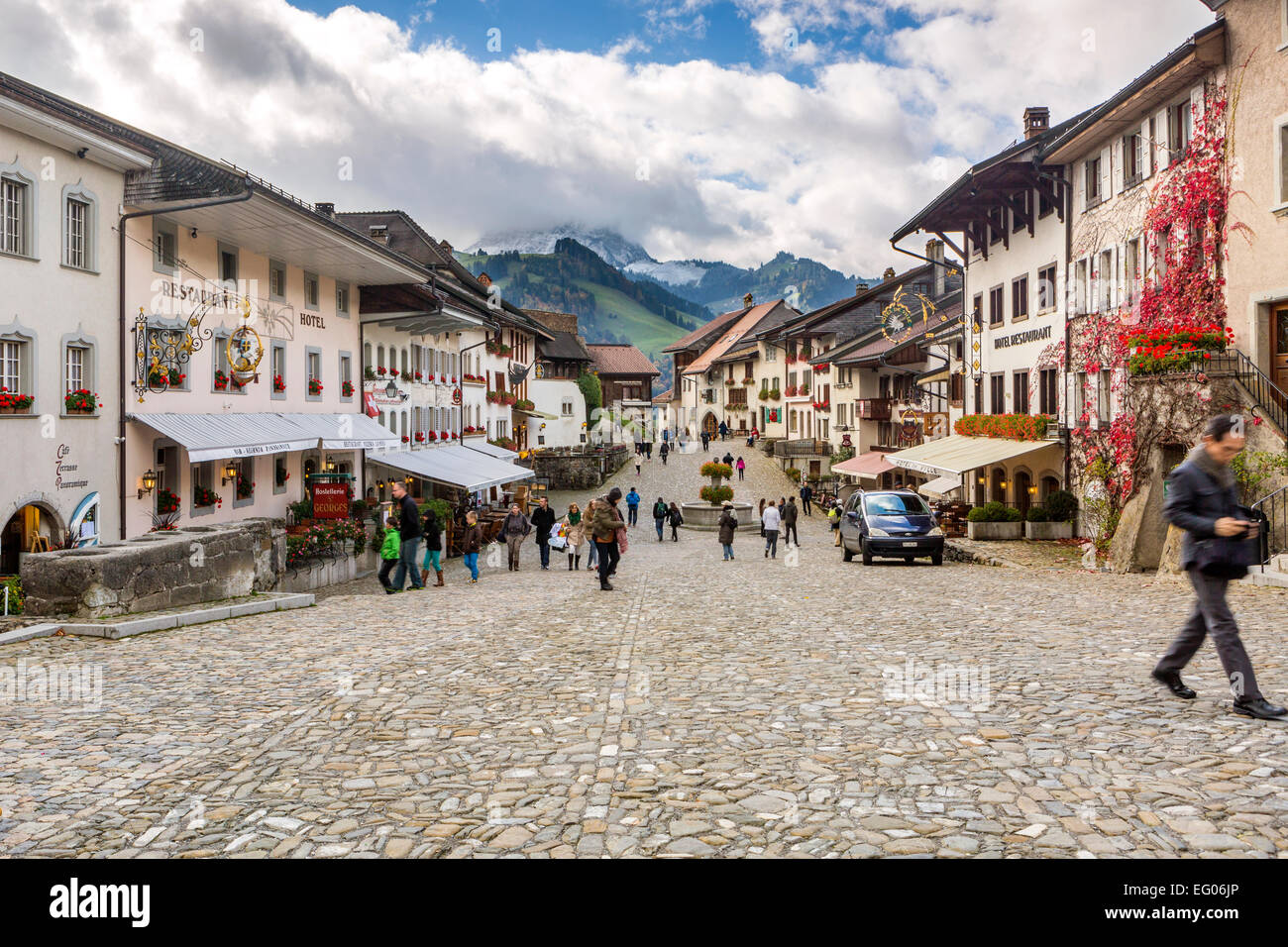 Gruyères, canton de Fribourg, Svizzera. Foto Stock