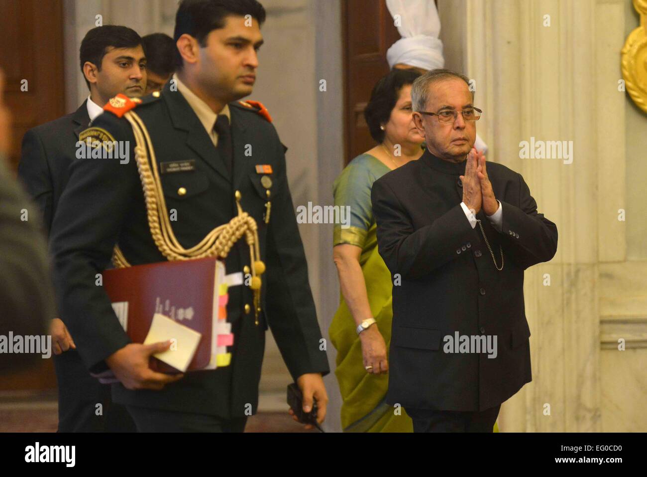 Il presidente dell India, Shri Pranab Mukherjee, durante la Conferenza dei Governatori giorno - II a Rashtrapati Bhavan. © Bhaskar Mallick/Pacific Press/Alamy Live News Foto Stock