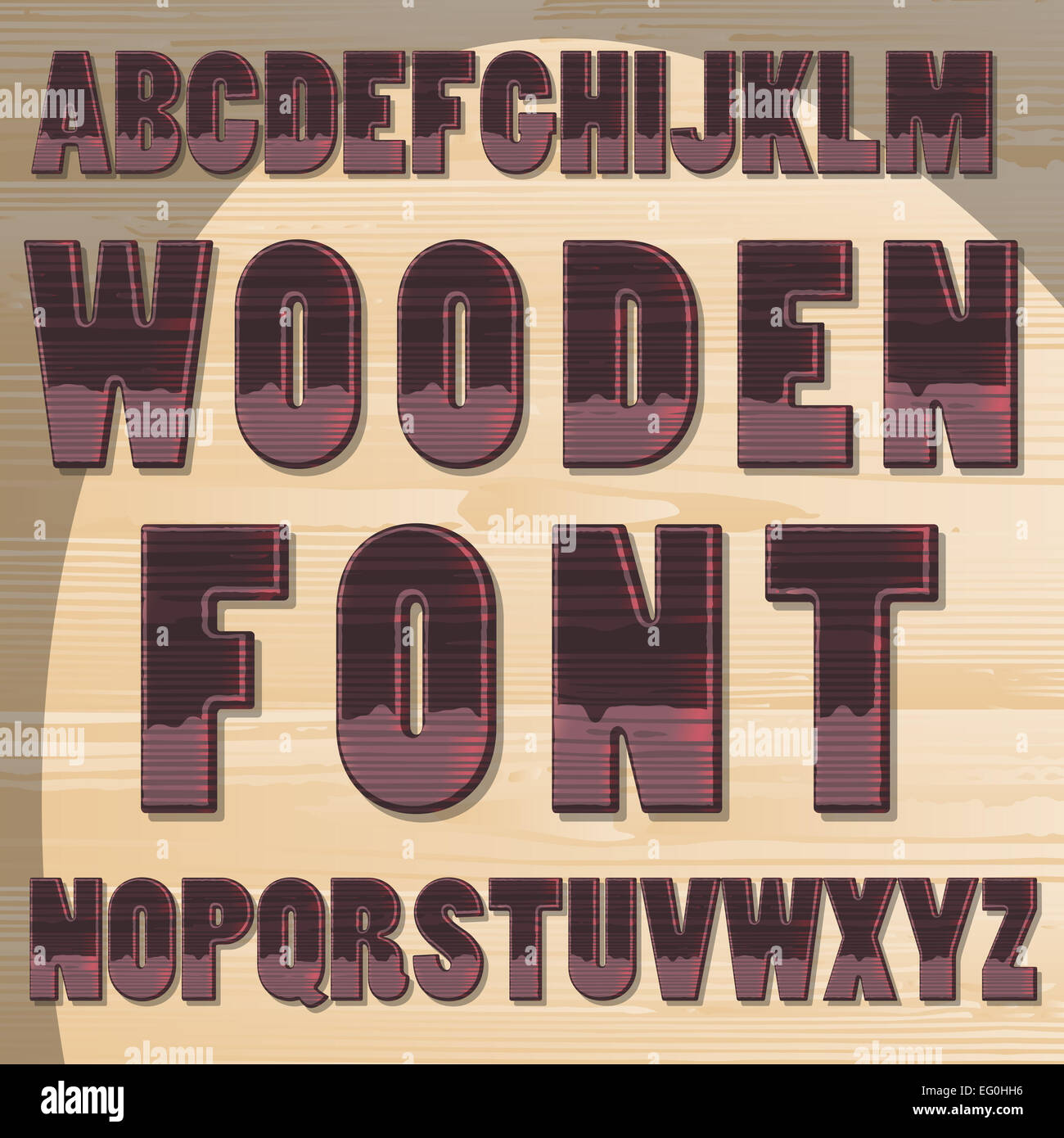 lettere di legno Foto Stock