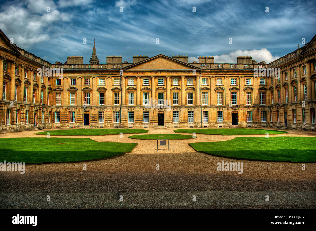 Regno Unito, Inghilterra, Oxford, il cortile della chiesa di Cristo Foto Stock