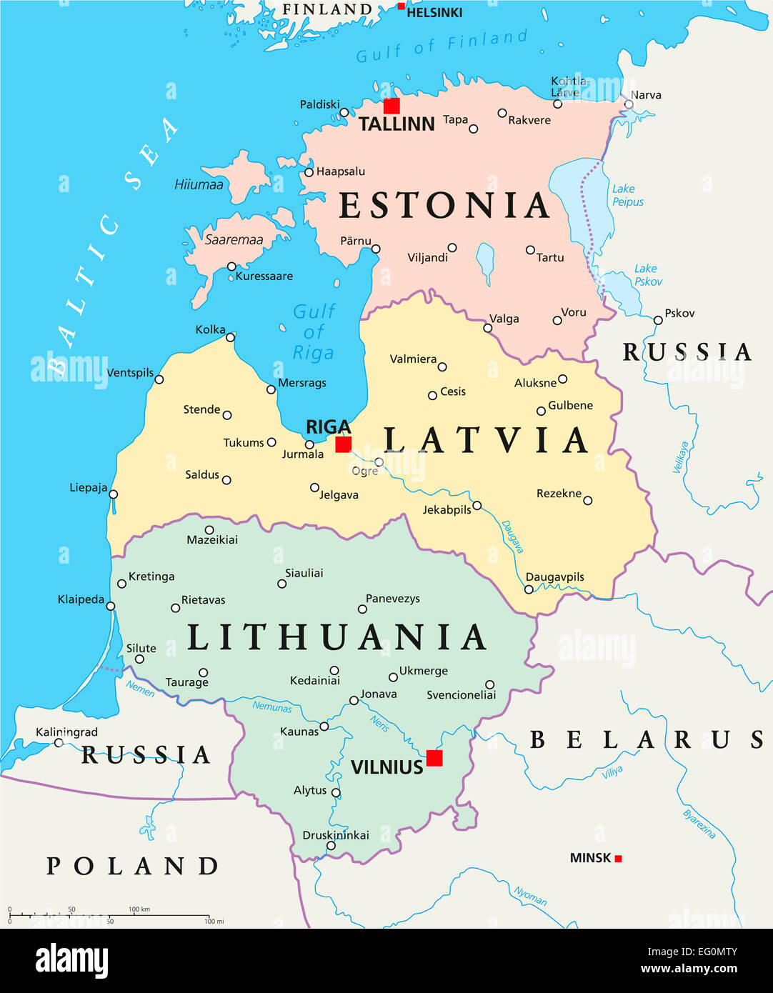 Map lithuania latvia estonia immagini e fotografie stock ad alta  risoluzione - Alamy