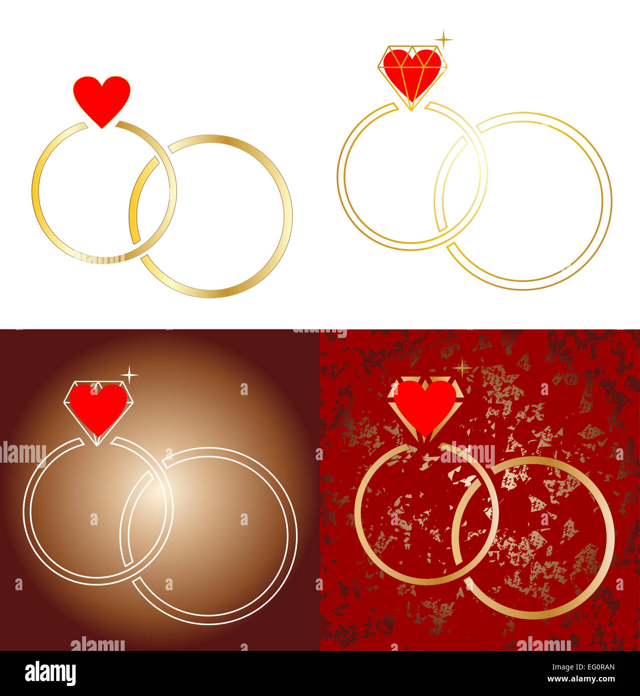 Fedi nuziali Foto Stock