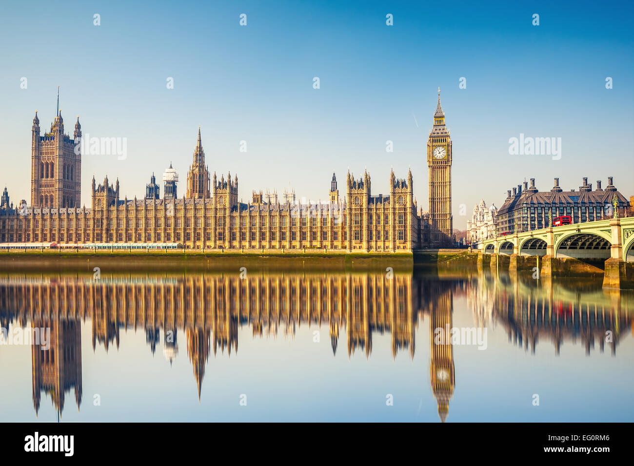 Il Big Ben e le case del parlamento, Londra Foto Stock