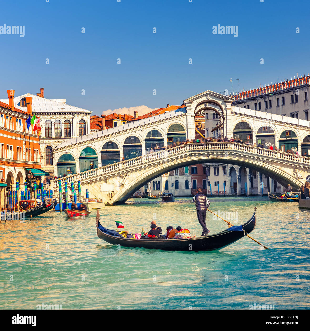 Ponte di Rialto di Venezia Foto Stock