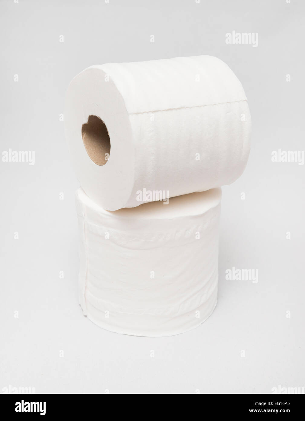 White rotoli di carta igienica Foto Stock