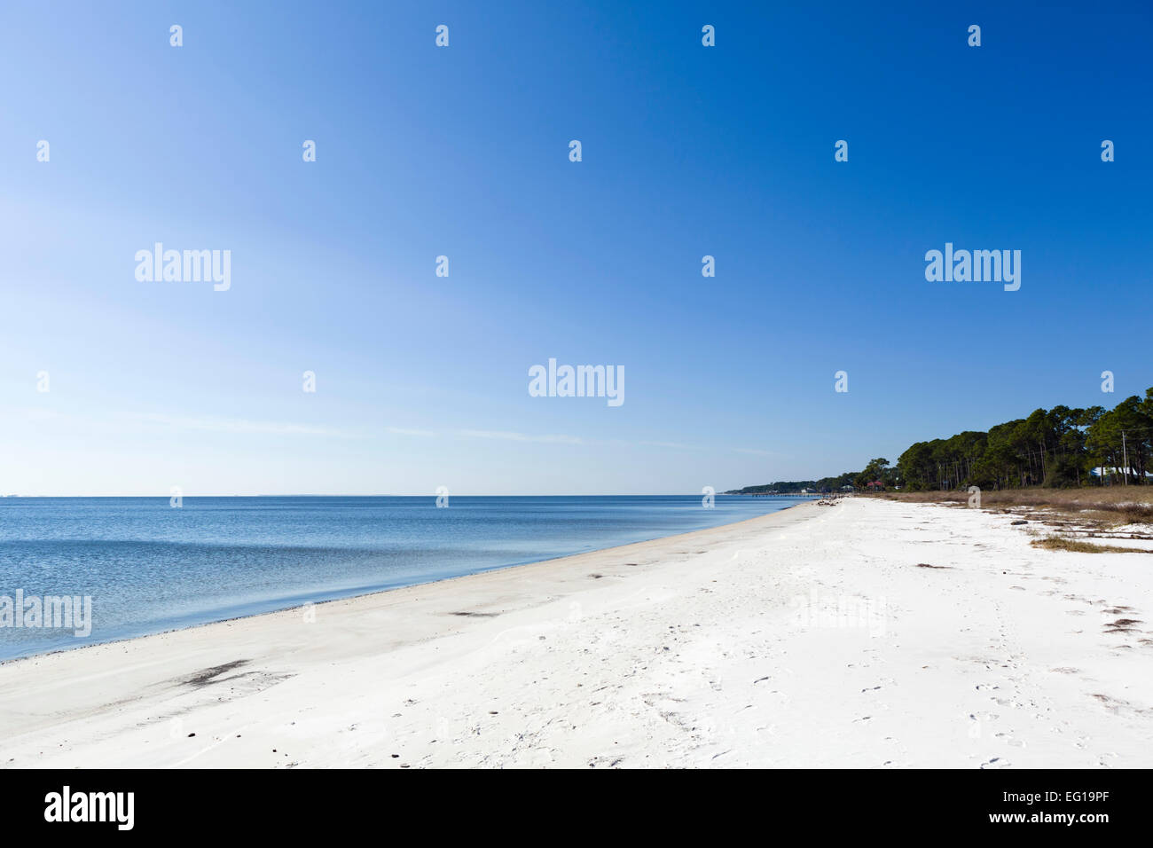 Carrabelle Beach sulla US 98 a nord ovest di Apalachicola, Franklin County, Florida, Stati Uniti d'America Foto Stock