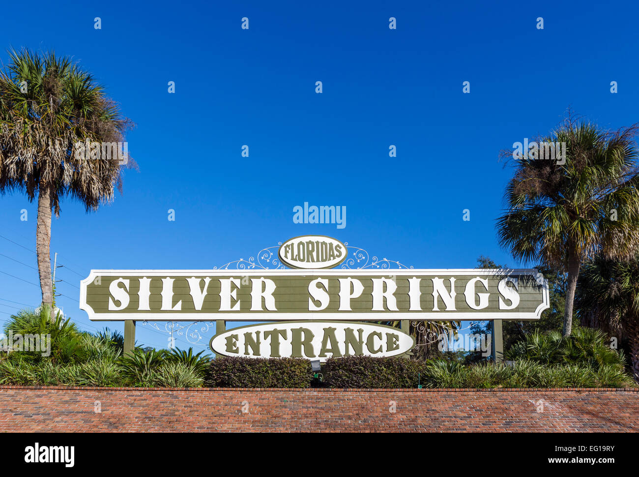 Ingresso al Silver Springs State Park, vicino a Ocala, Marion County, Florida, Stati Uniti d'America Foto Stock