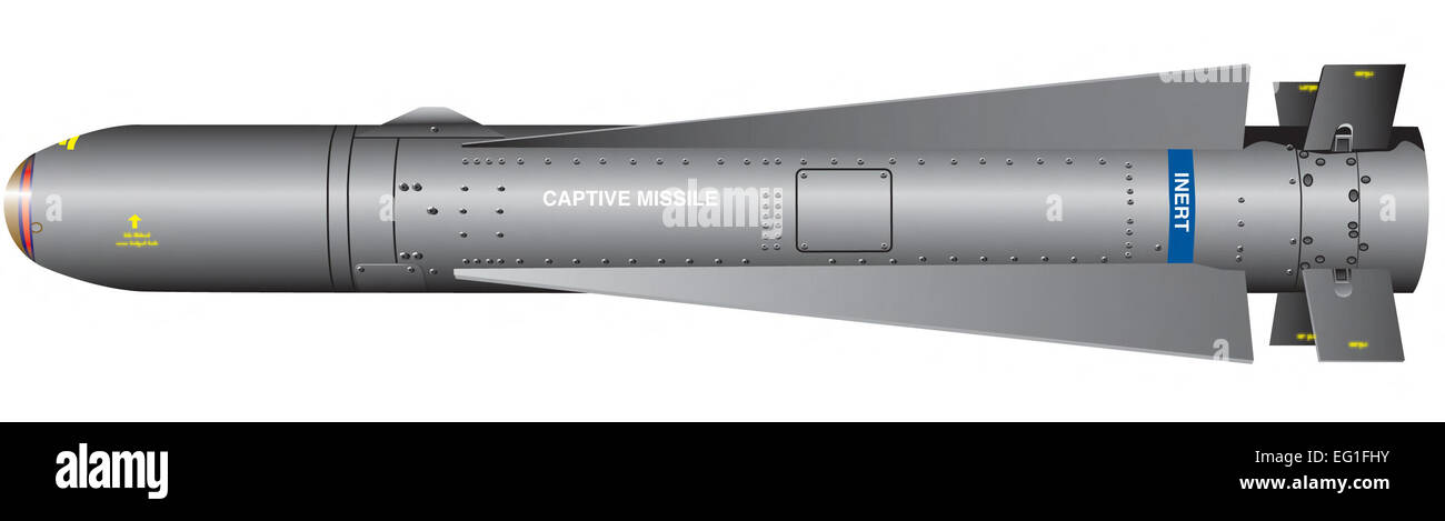 AGM-65A/B/D/E/G/G2/H/K Maverick funzione primaria: tattici, air-surface missile guidato. Dimensioni: lunghezza 8.1 ft.; diametro 1 ft.; apertura alare 2 ft. 6 a. Velocità/Gamma: Classificato. Foto Stock