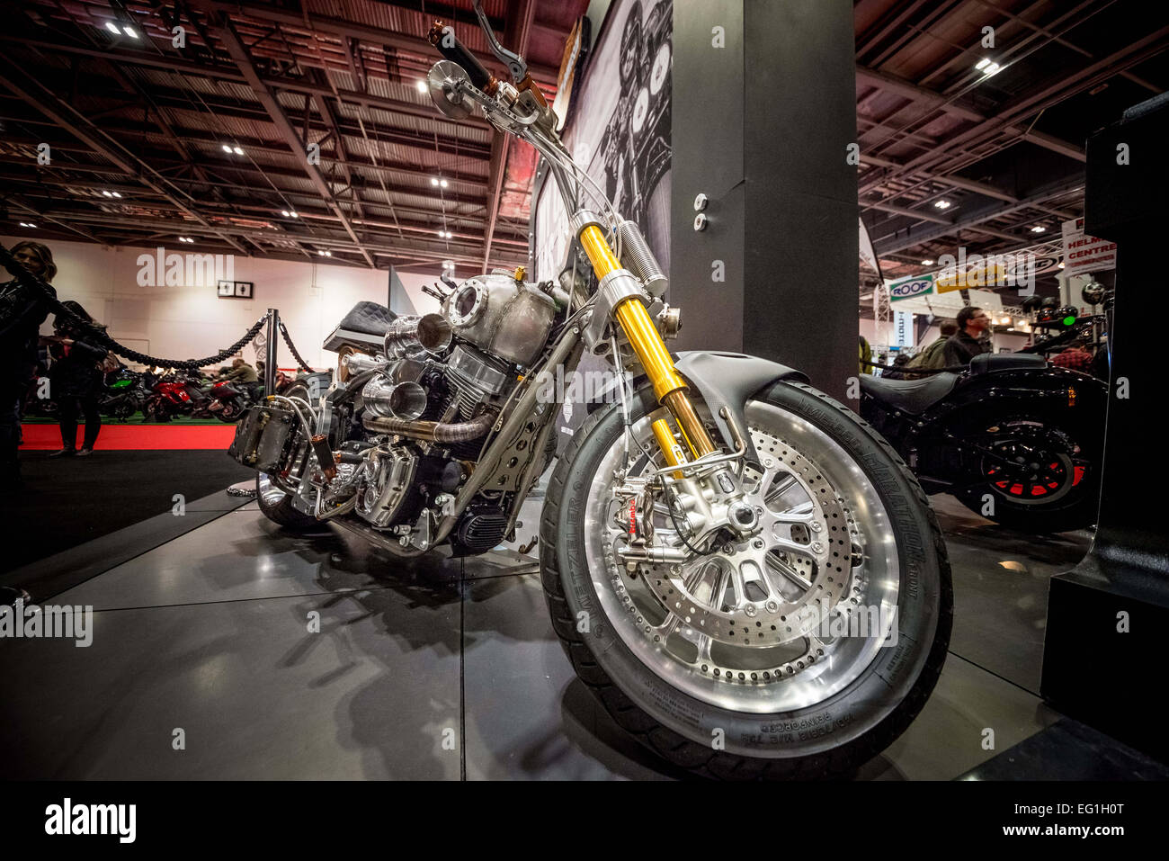 Febbraio 13, 2015 - il leggendario Harley-Davidson ha presentato le moto a Carole Nash moto mostra © Velar concedere/ZUMA filo/ZUMAPRESS.com/Alamy Live News Foto Stock