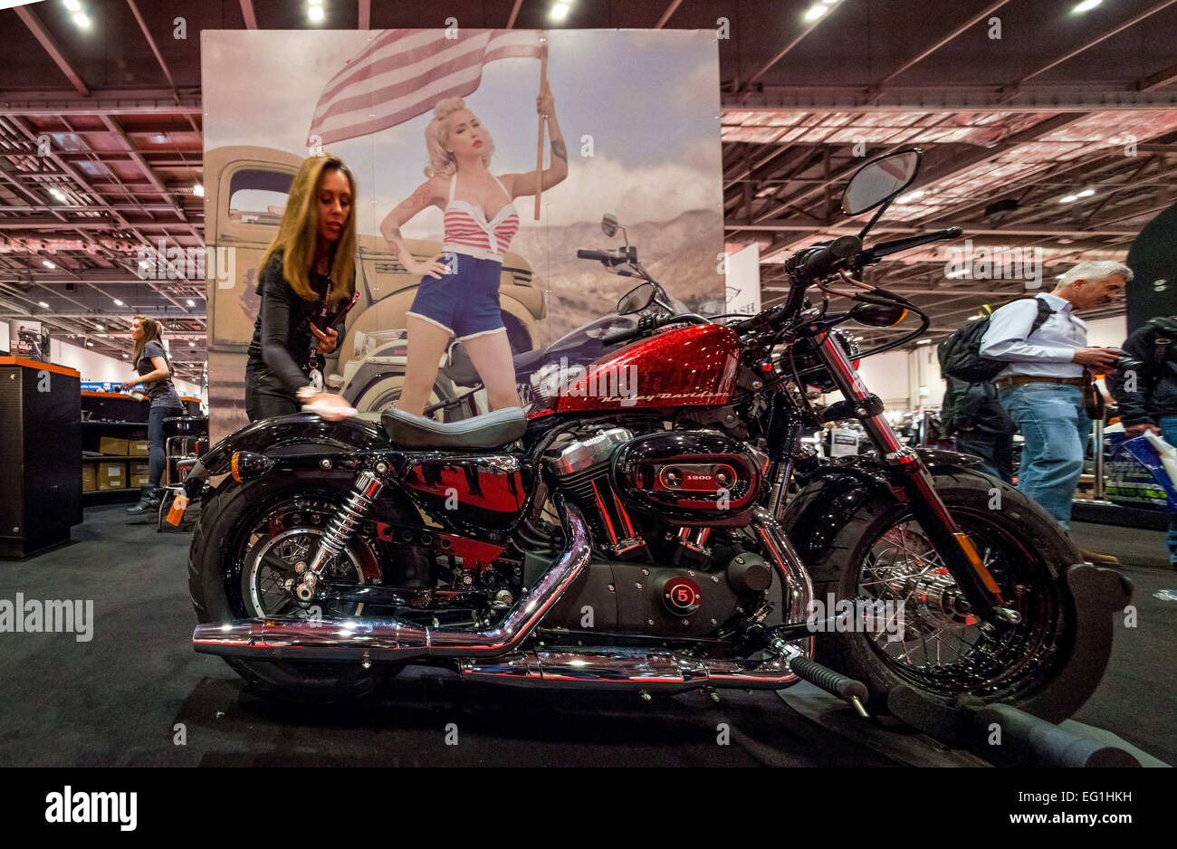 Febbraio 13, 2015 - il leggendario Harley-Davidson ha presentato le moto a Carole Nash moto mostra © Velar concedere/ZUMA filo/ZUMAPRESS.com/Alamy Live News Foto Stock