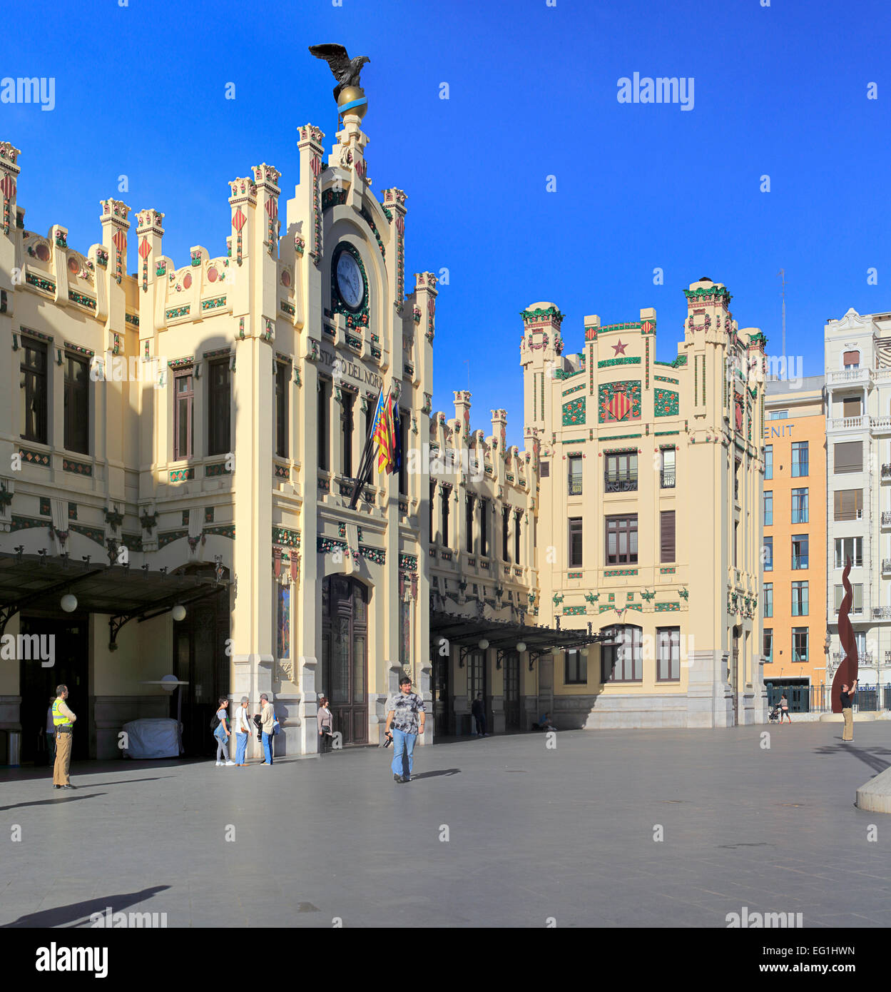 La stazione del Nord, Estacio del Nord, Valencia, Comunità Valenciana, Spagna Foto Stock