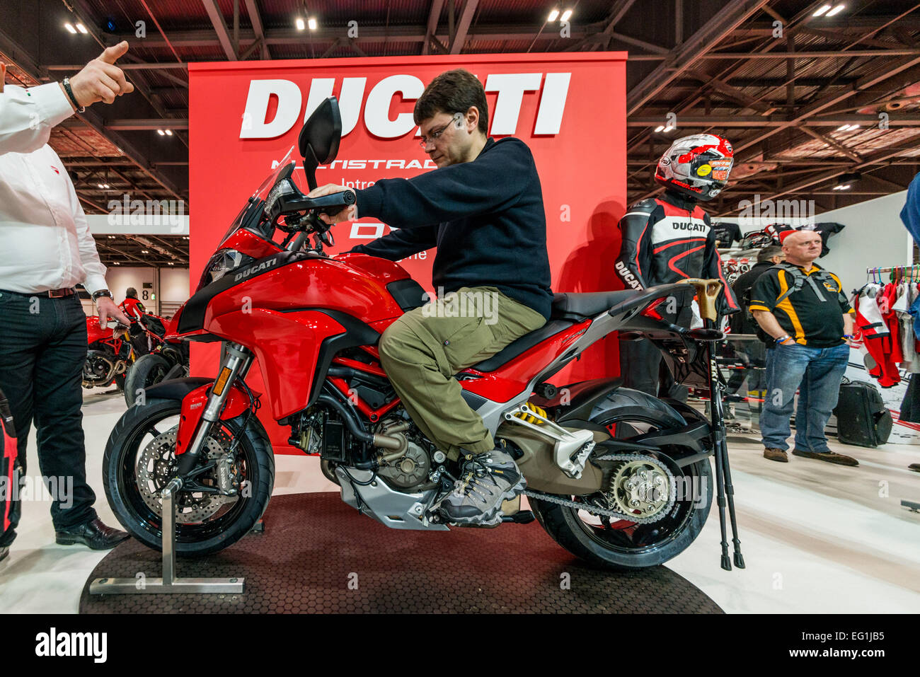 Il Carole Nash MCN London Motorcycle Show a Excel di Londra. Foto Stock