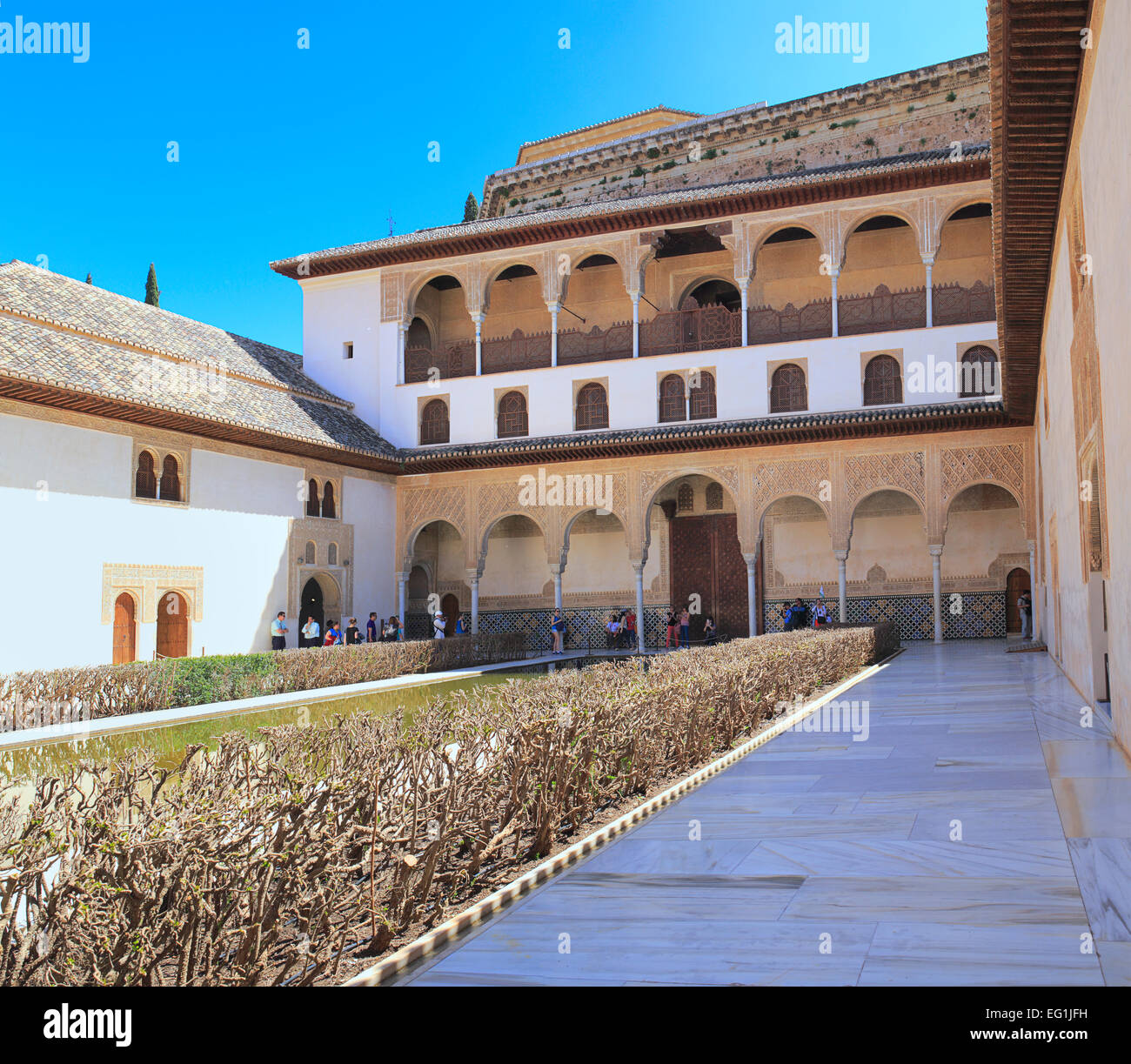 Comares Palace, Alhambra di Granada, Andalusia, Spagna Foto Stock