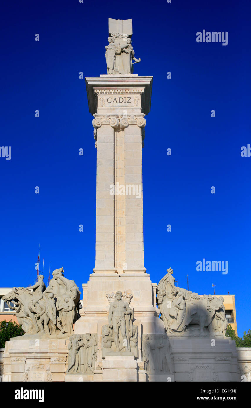 Monumento alla Costituzione del 1812, Cadice, Andalusia, Spagna Foto Stock