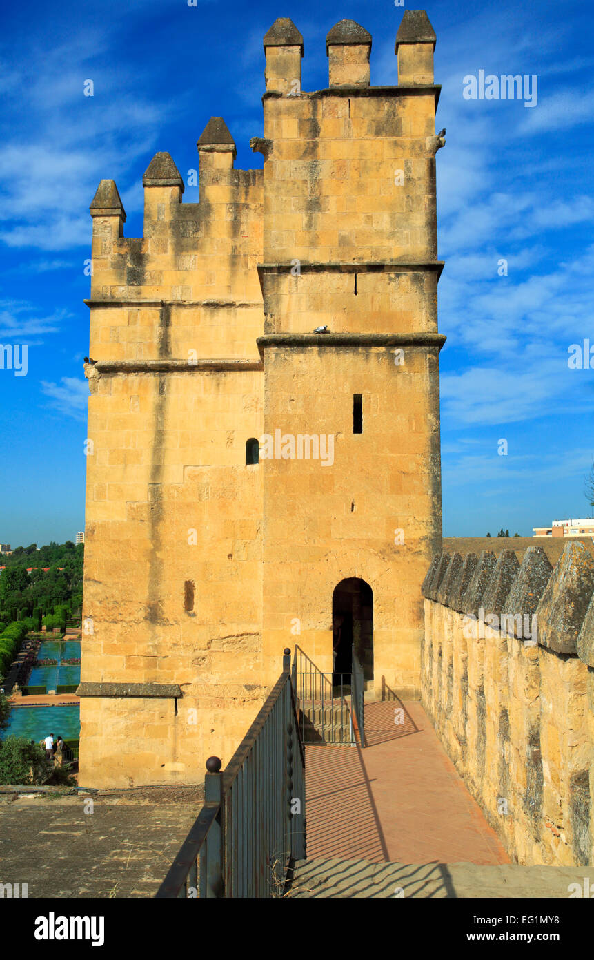 Alcazar dei Re Cristiani (Alcazar de los Reyes Cristianos), Cordoba, Andalusia, Spagna Foto Stock