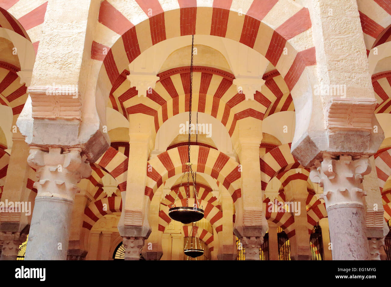 Sala da preghiera interiore, Cattedrale Mezquita), Cordoba, Andalusia, Spagna Foto Stock