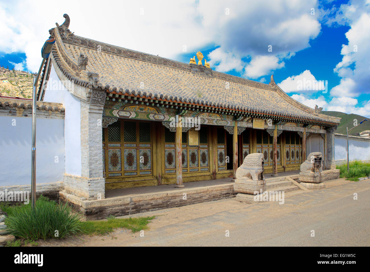 Lama monastero, Tsetserleg, provincia Arkhangai, Mongolia Foto Stock