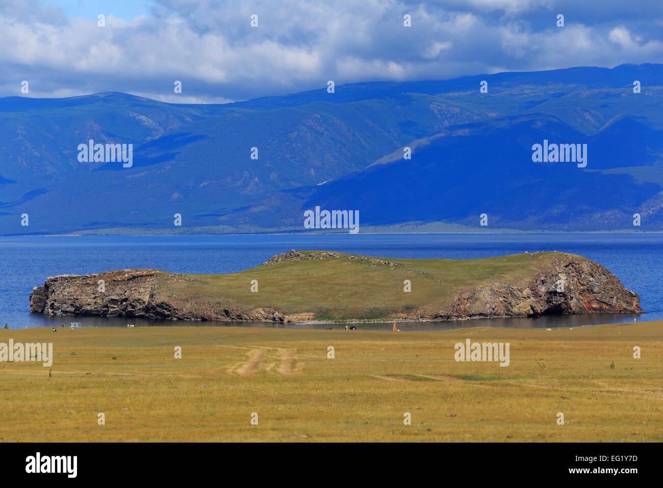 Olkhon island, paesaggio vicino Kharantsy, Lago Baikal, Russia Foto Stock