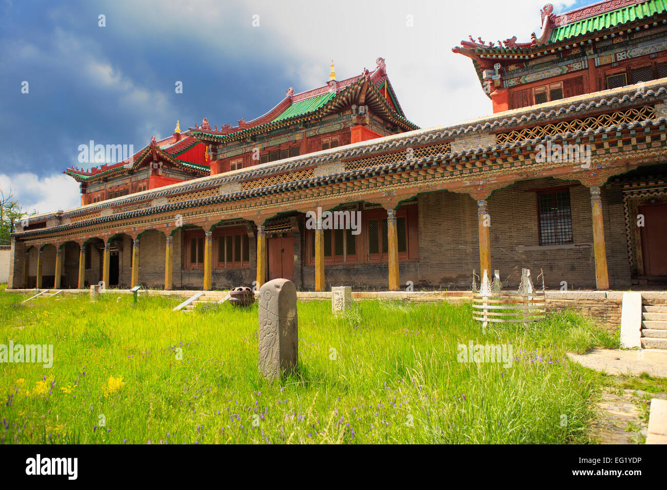 Lama monastero, Tsetserleg, provincia Arkhangai, Mongolia Foto Stock