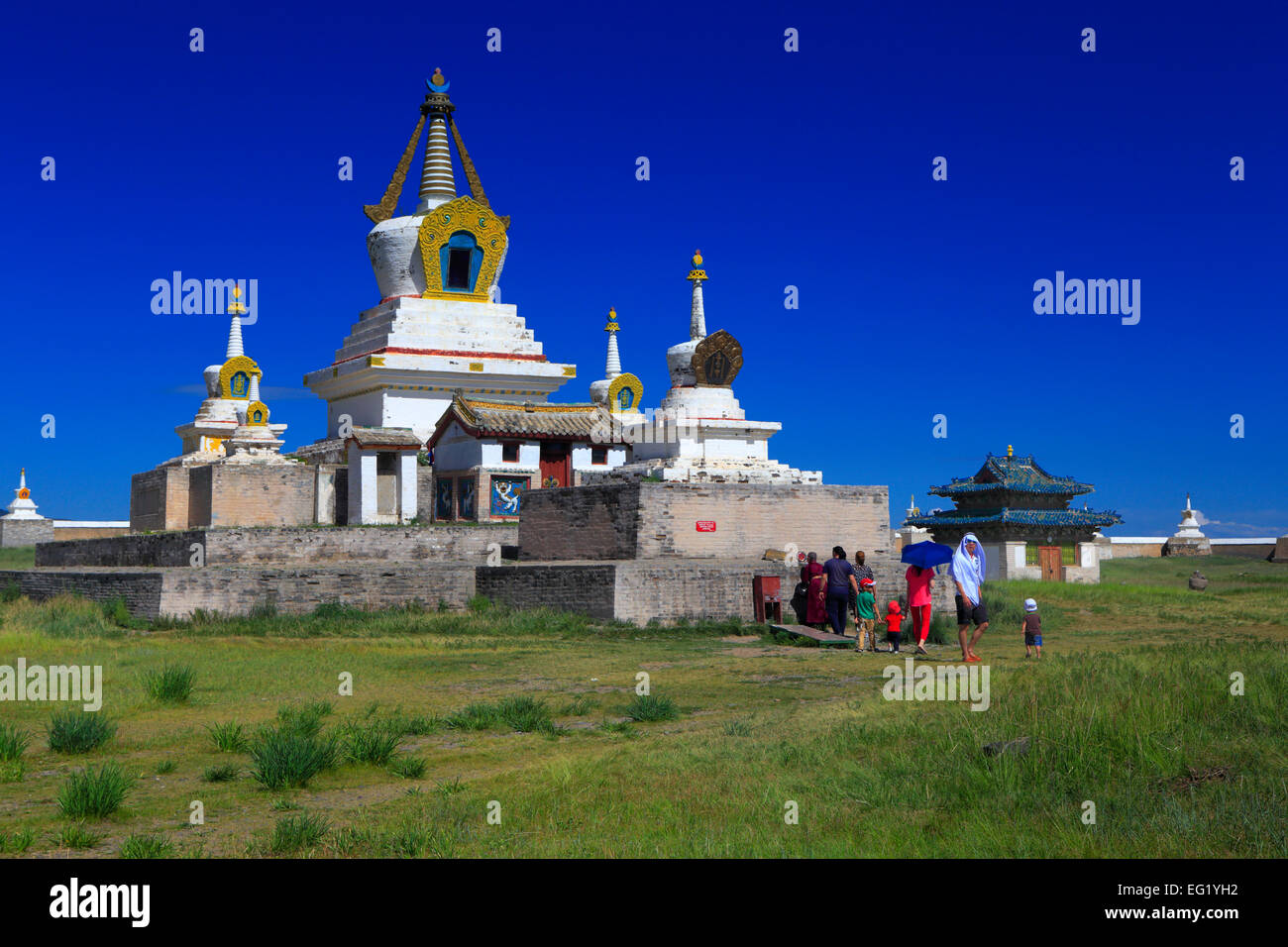 Erdene Zuu monastero Buddista, Kharkhorin, Ovorkhangai Provincia, Mongolia Foto Stock