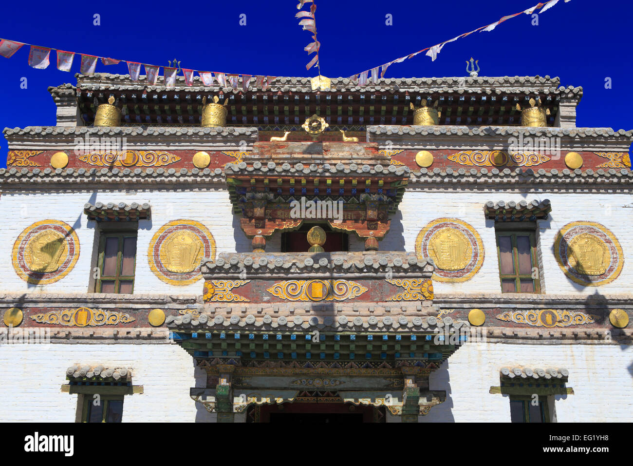 Erdene Zuu monastero Buddista, Kharkhorin, Ovorkhangai Provincia, Mongolia Foto Stock