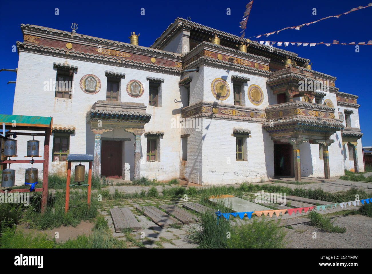 Erdene Zuu monastero Buddista, Kharkhorin, Ovorkhangai Provincia, Mongolia Foto Stock