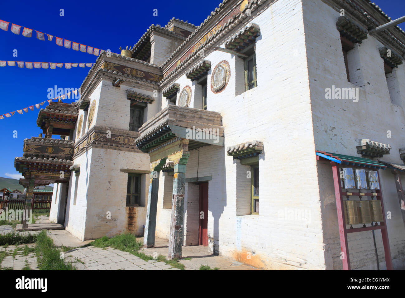 Erdene Zuu monastero Buddista, Kharkhorin, Ovorkhangai Provincia, Mongolia Foto Stock