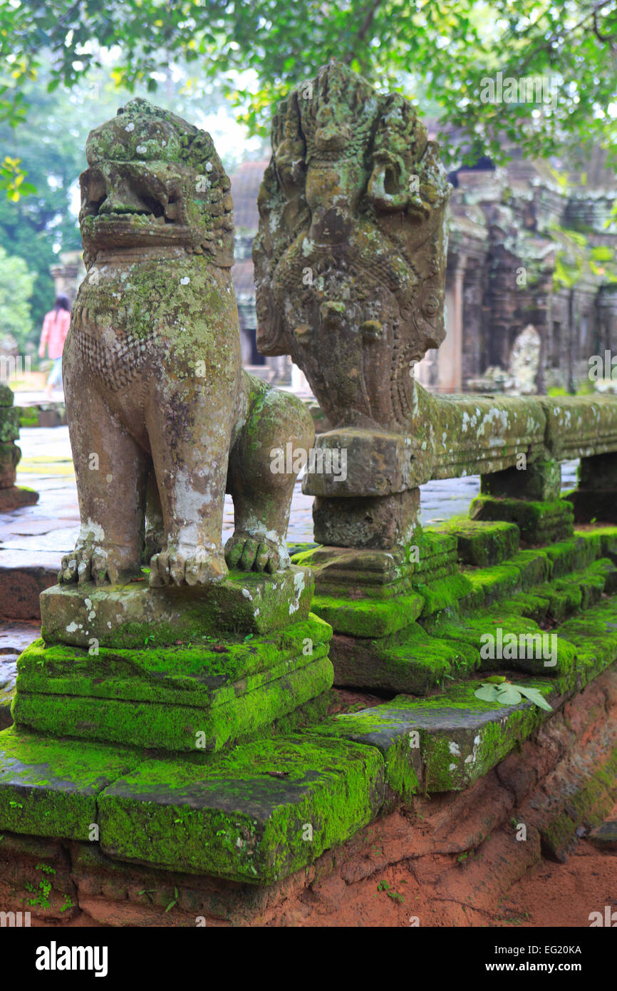 Il Banteay Kdei tempio (1181), Angkor, Siem Reap, Cambogia Foto Stock
