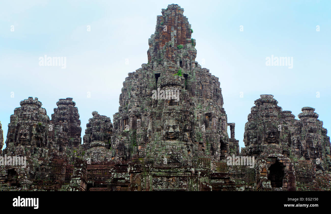 Tempio Bayon (XII secolo), Angkor Thom, Cambogia Foto Stock
