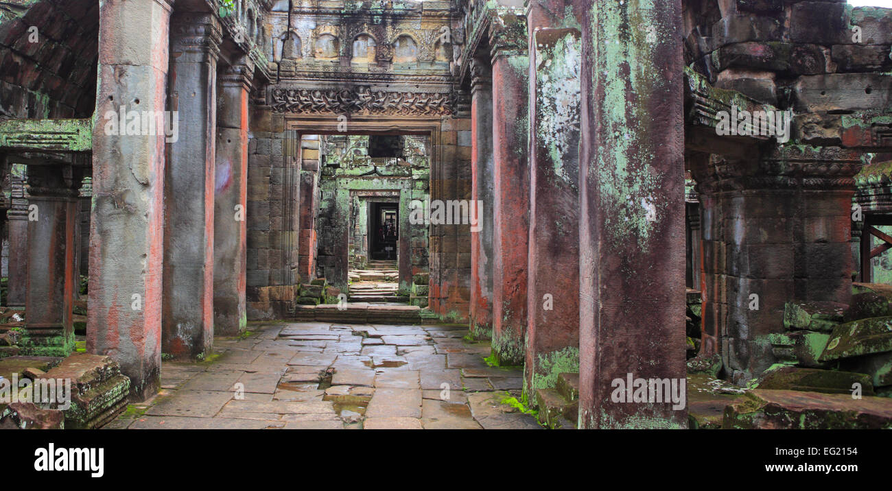 Preah Khan temple (XII secolo), Angkor, Cambogia Foto Stock