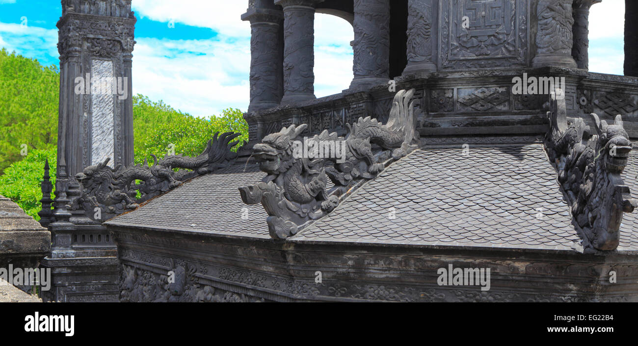 Tomba di Khai Dinh, Imperatore del Vietnam, tonalità, Vietnam Foto Stock