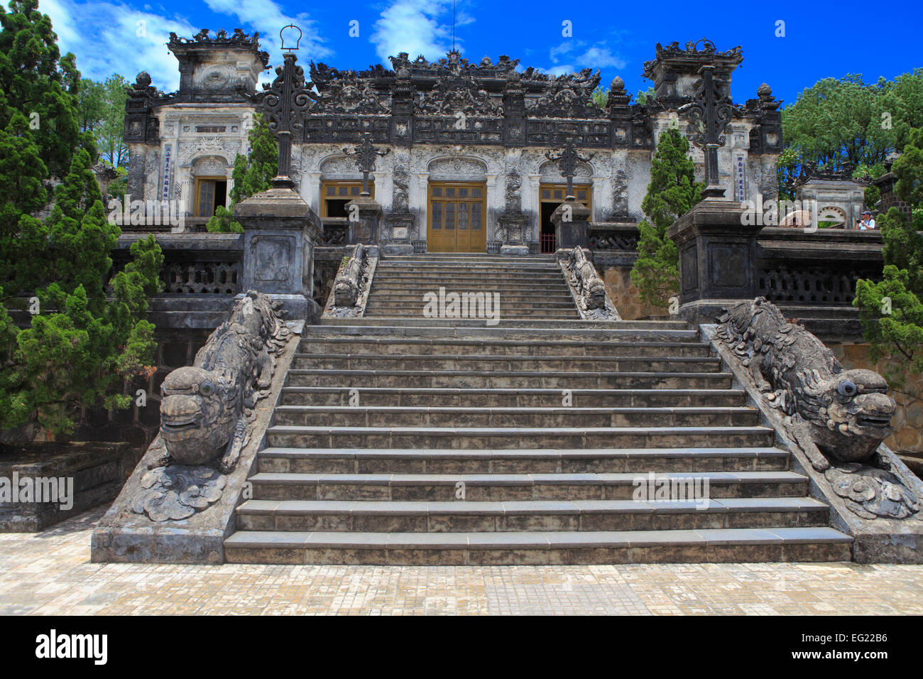 Tomba di Khai Dinh, Imperatore del Vietnam, tonalità, Vietnam Foto Stock