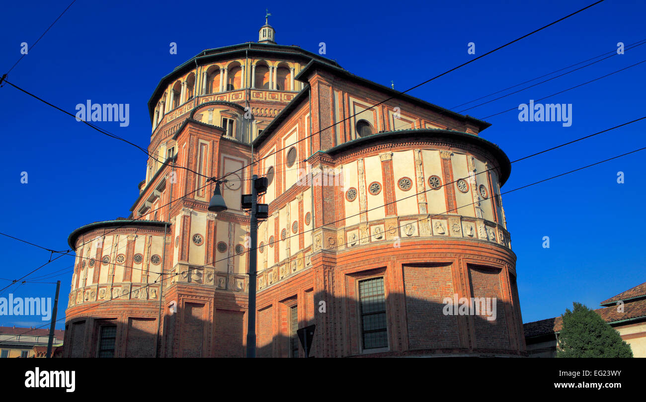 Chiesa di Santa Maria delle Grazie di Donato Bramante (1497), Milano, Lombardia, Italia Foto Stock