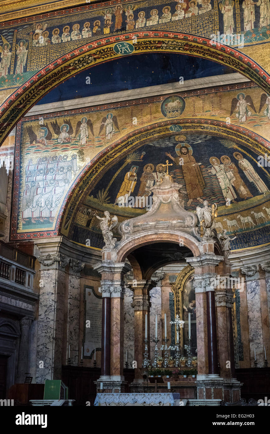 Roma. L'Italia. Basilica di Santa Prassede tutti i'Esquilino, 9 C. Foto Stock