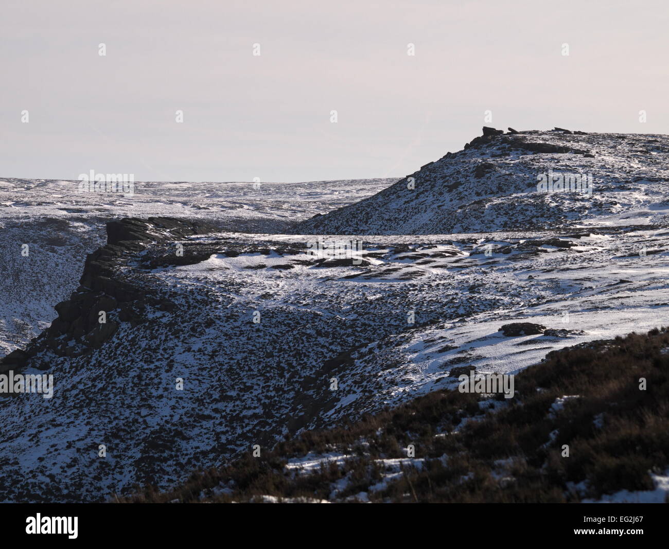 Pietre Wimberry Brow e pietre stabile Brow in inverno la neve. Foto Stock