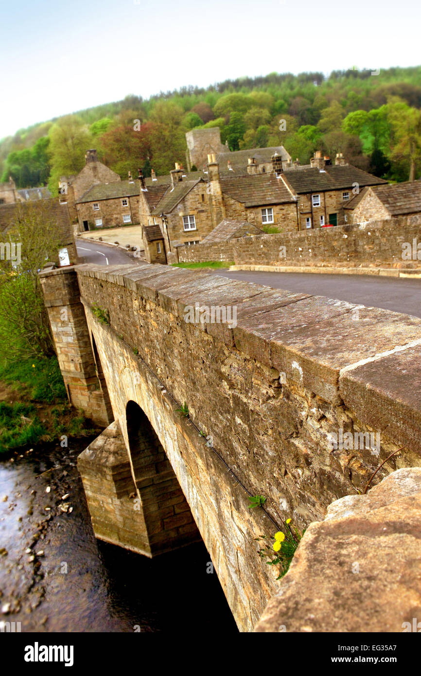 Il ponte sul fiume Derwent, Blanchland, Northumberland Foto Stock