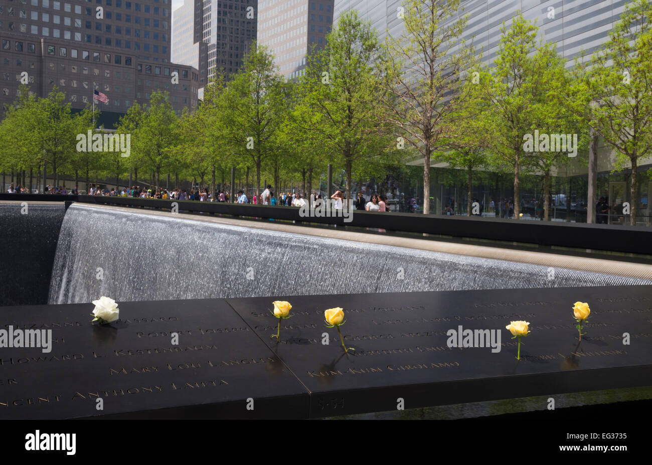 National September 11 Memorial al World Trade Center Ground Zero di New York Foto Stock