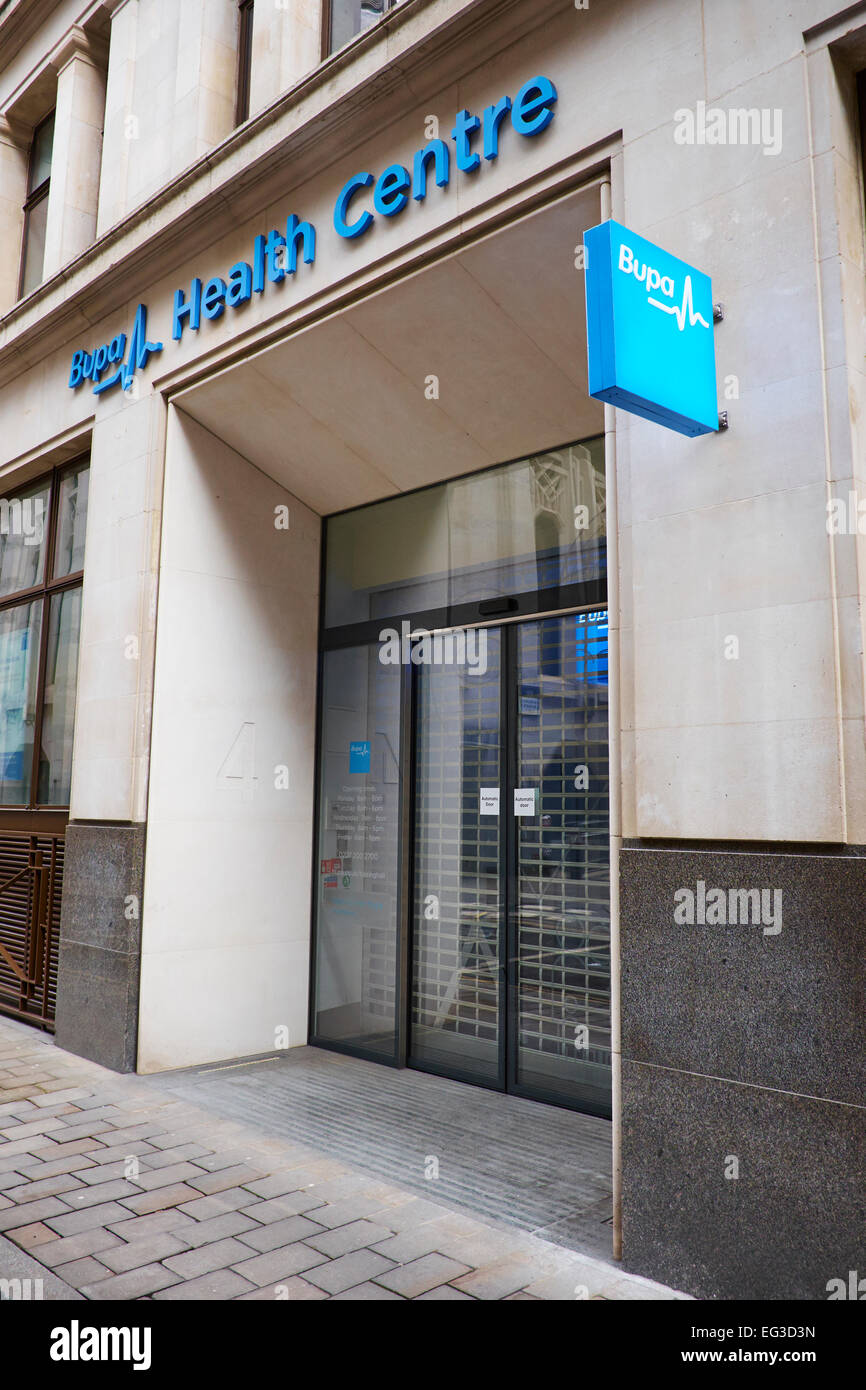 Privata BUPA Health Center Basinghall Street City Of London REGNO UNITO Foto Stock