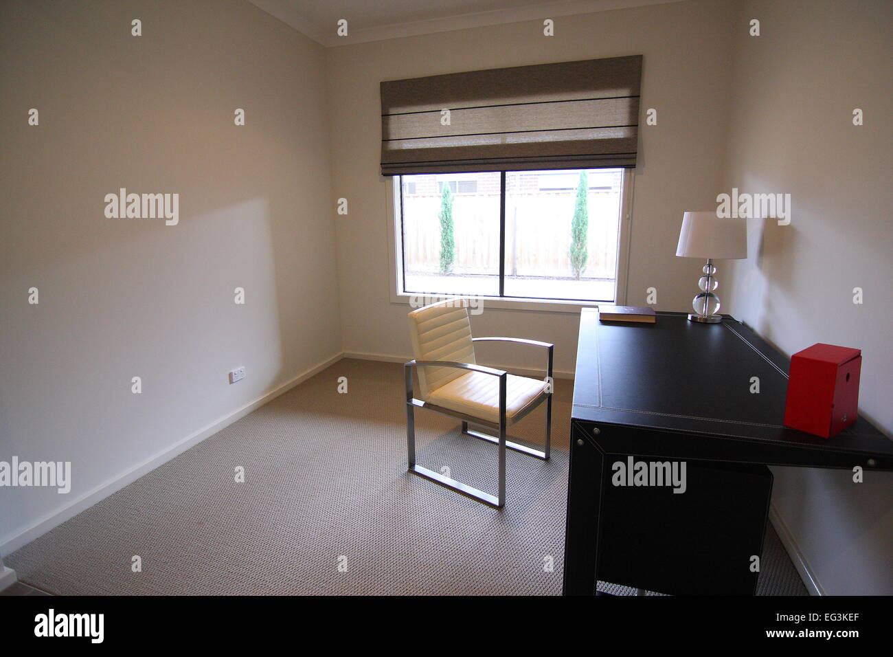 Sala di studio o ufficio di casa in casa suburbana a Melbourne in Australia Foto Stock