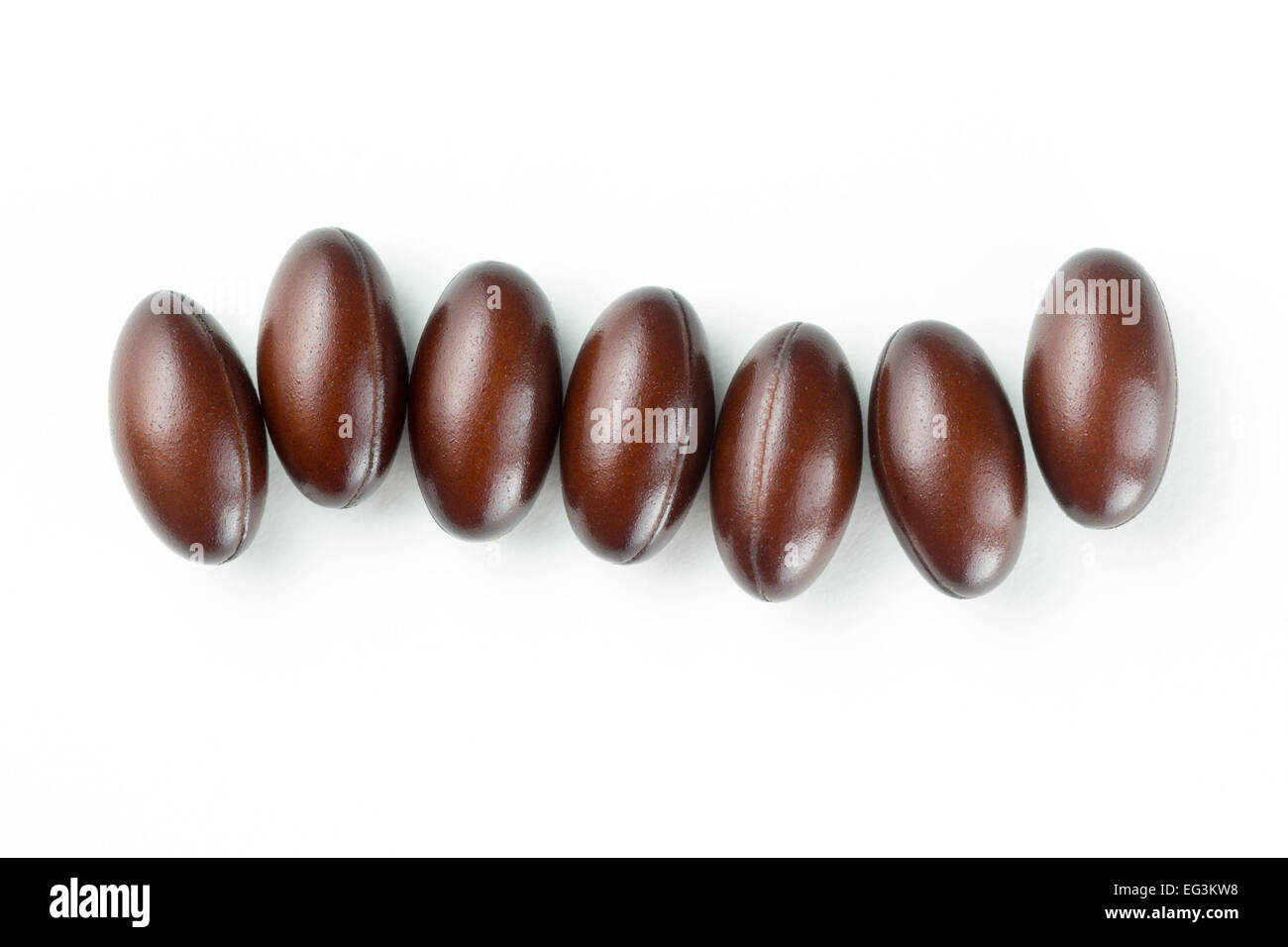 Il coenzima Q10 ubiquinonol softgel al capsule Foto Stock