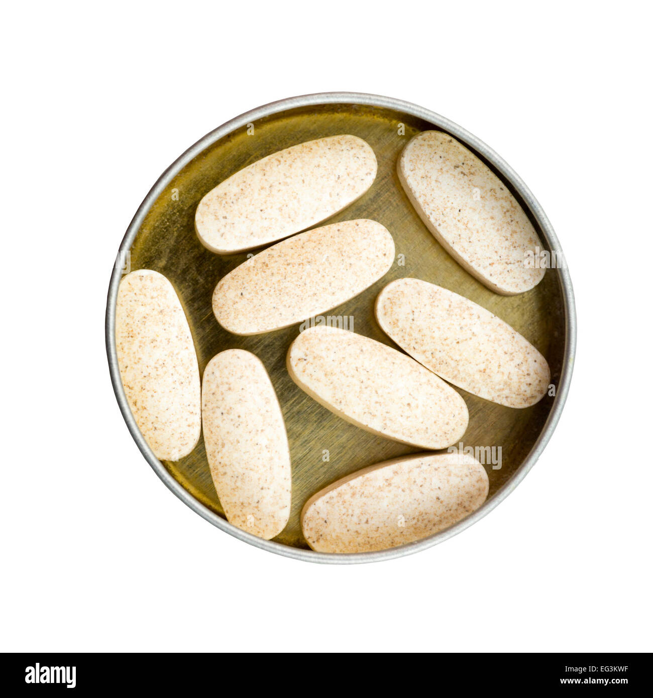 Compresse di vitamina C (1000 mg) con bioflavenoids di agrumi e rosa canina Foto Stock