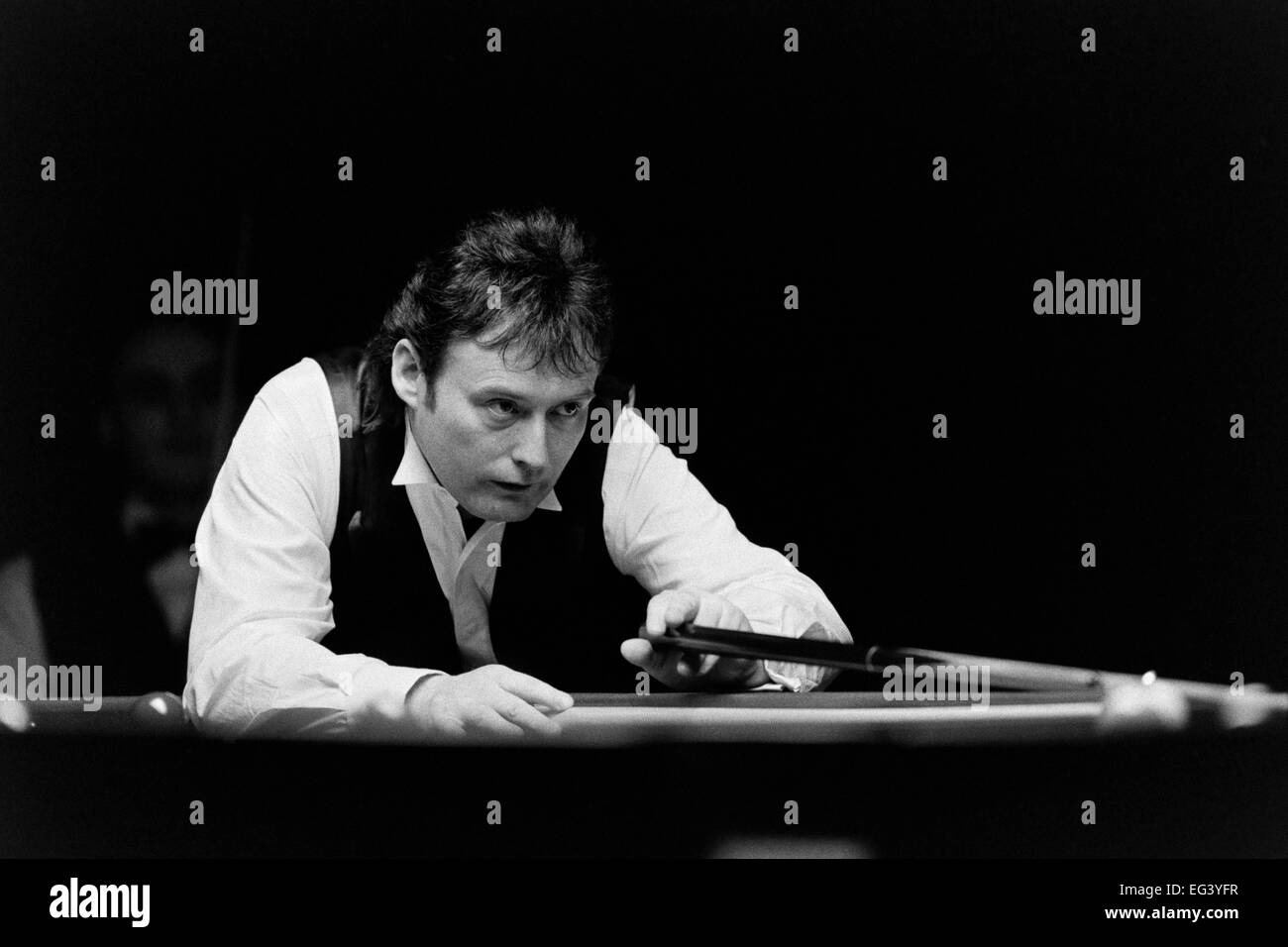 Jimmy White, il British professional snooker player, soprannominato "La Tempesta" Foto Stock