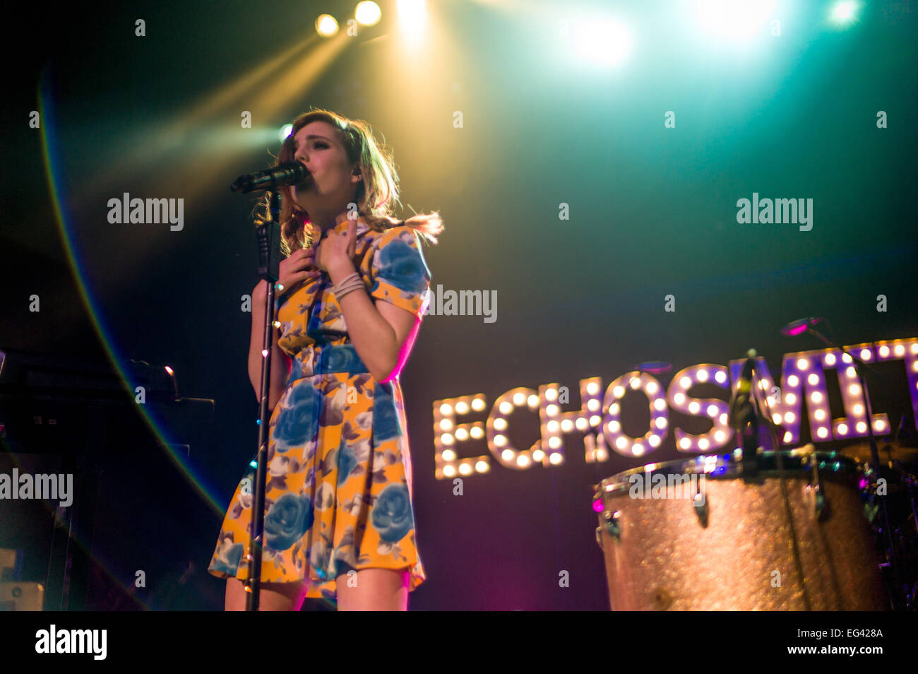 Austin, TX, Stati Uniti d'America. Febbraio 15 2015. Sydney Sierota di American indie pop band Echosmith. © J. Dennis Thomas/Alamy Live Foto Stock