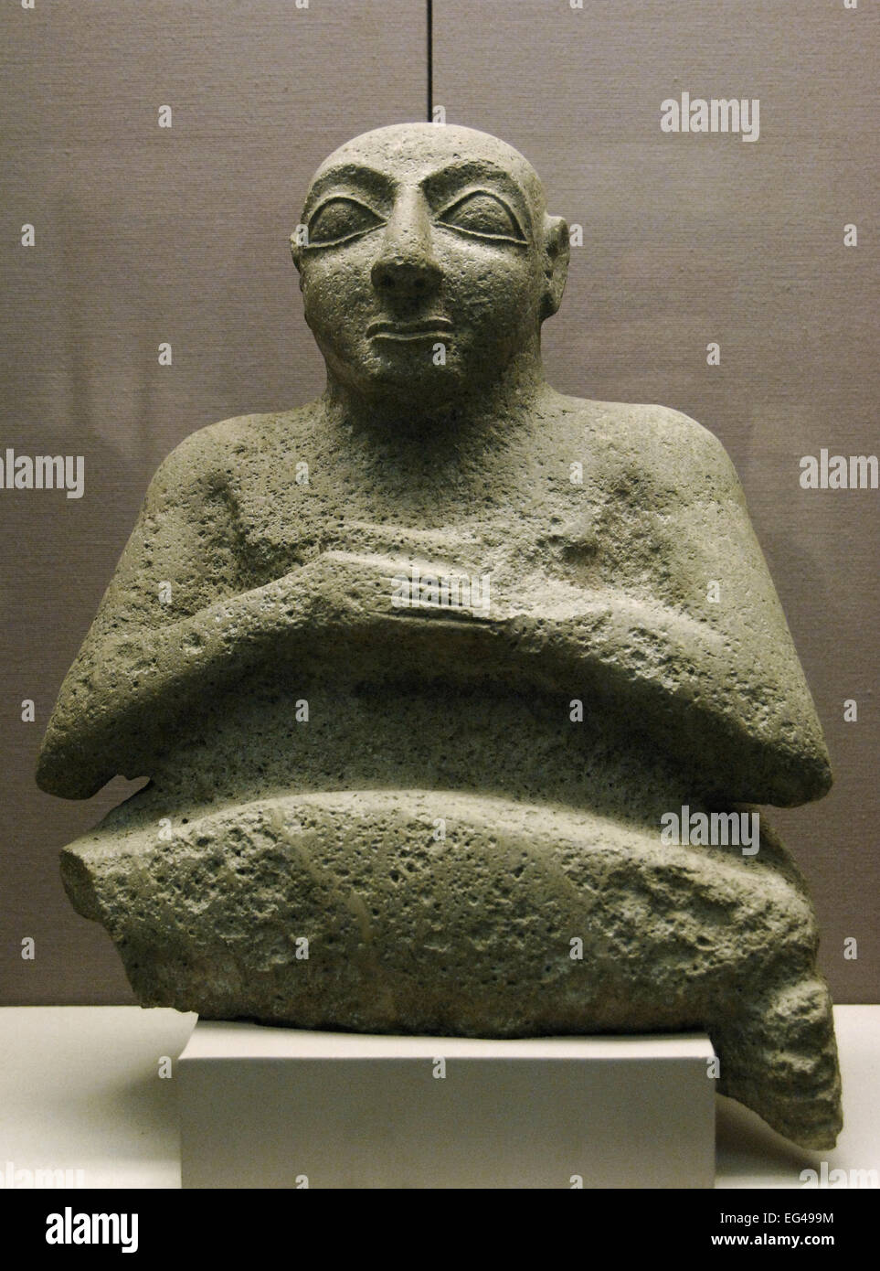 Mesopotamia. Inizio periodo dinastico. Statua di Kurlil. Trovata vicino al tempio di Ninhursag in Tell al-Ubaid. Iraq meridionale. 2500 BC. British Museum. Londra. In Inghilterra. Regno Unito. Foto Stock