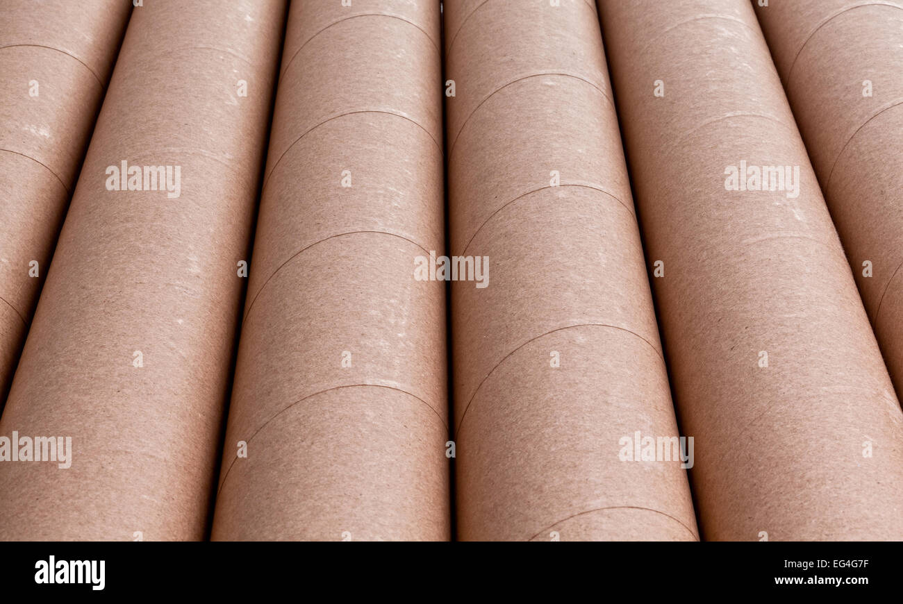 Dettaglio del classico tubo di cartone Foto Stock