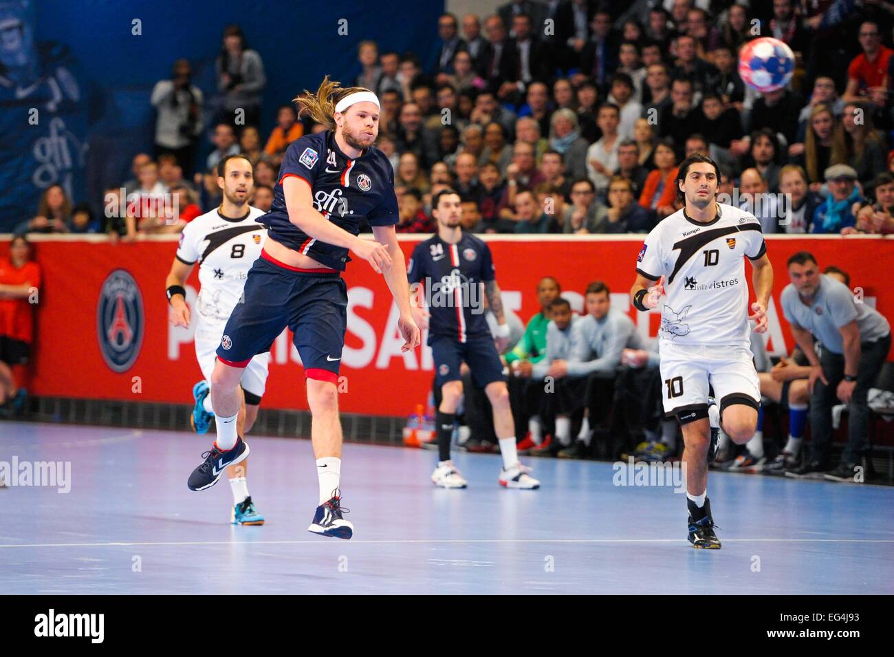Mikkel Hansen - 11.02.2015 - PSG/Istres - 15eme journee de D1.Photo : Andre Ferreira/Icona Sport Foto Stock