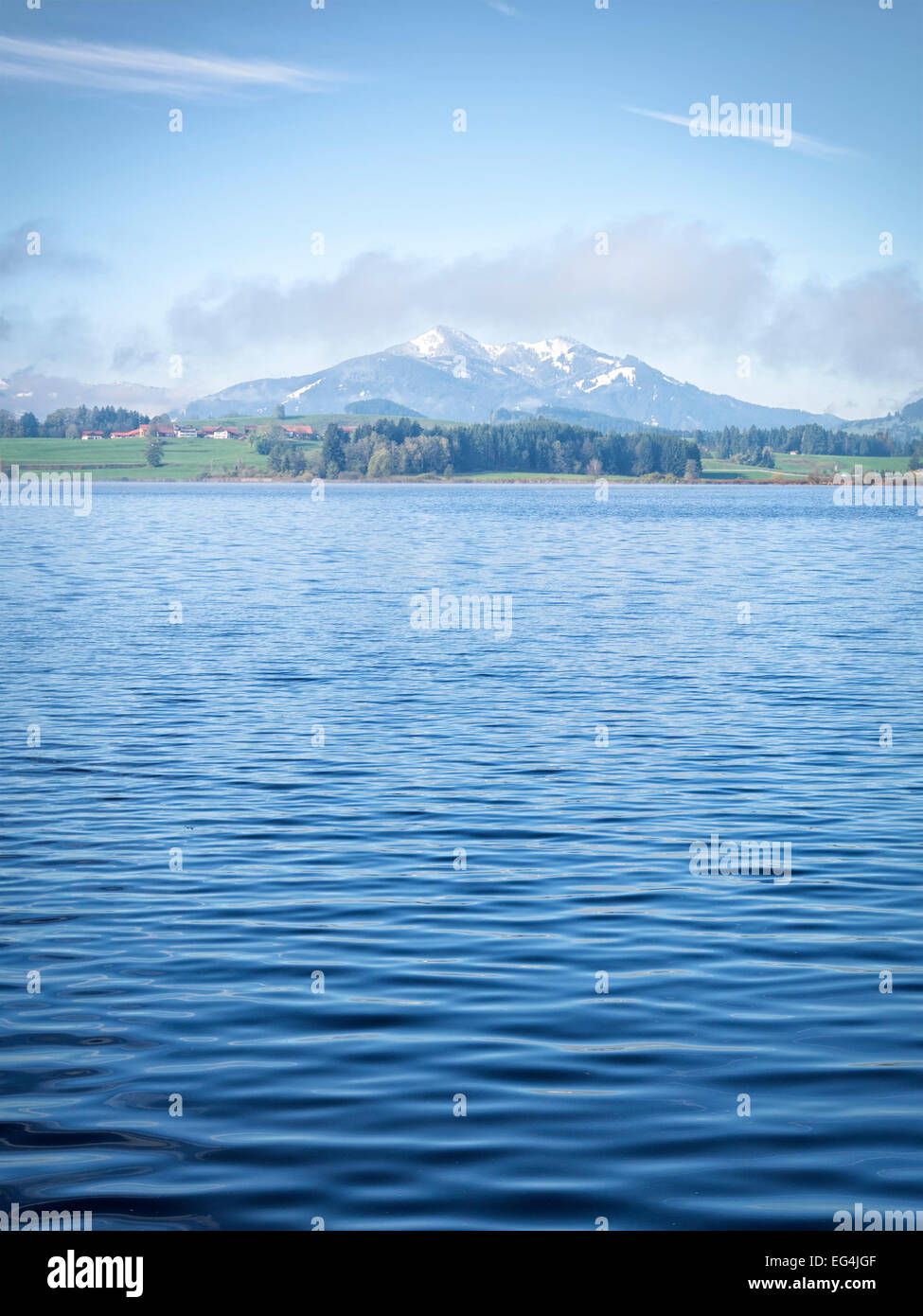 Immagine del Lago Hopfensee in Baviera Germania Foto Stock