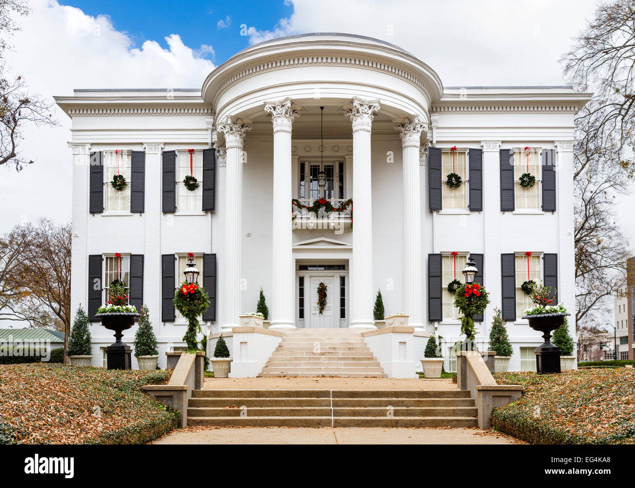 La storica Mississippi Governor Mansion, Capitol Street, Jackson, Mississippi, STATI UNITI D'AMERICA Foto Stock